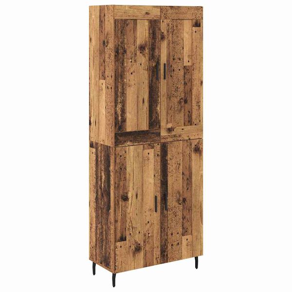 vidaXL Highboard 2 pcs Stare drewno Materiał drewnopochodny