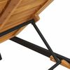 vidaXL Leżak 1-osoba Czarny 200 x 55 x 35cm Lite drewno akacjowe
