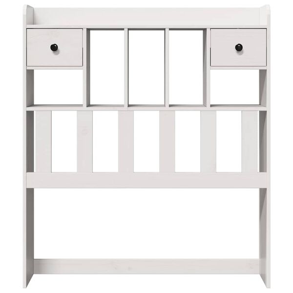 vidaXL Wezgłowie do łóżka, z półkami, białe, 75 cm, drewno sosnowe