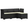 vidaXL Sofa ogrodowa dla 4 os&oacute;b z poduszkami w stylu rattanowym PP