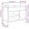 vidaXL Ławka na buty, przydymiony dąb, 65,5x32x57,5 cm