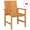 vidaXL Krzesło jadalniane 8 pcs Naturalny Lite Drewno Akacji