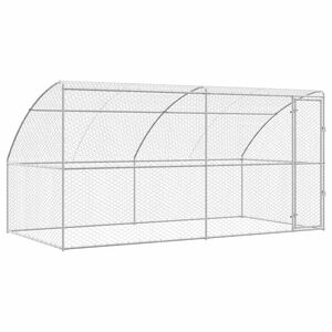 vidaXL Kenel dla Ps&oacute;w 2 szt. srebrny 4 x 2 x 2 m Stal galwanizowana