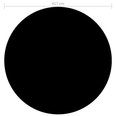 vidaXL Pokrywa na basen, czarna, 417 cm, PE