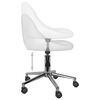 vidaXL Obrotowe krzesła stołowe, 4 szt., białe, obite sztuczną sk&oacute;rą