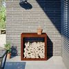 vidaXL Stojak na drewno opałowe 60x40x60 cm Stal kortenowska