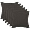vidaXL Poszewka na poduszkę 6 pcs HEERLEN ciemnoszary 30 x 30 cm