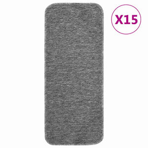 vidaXL Antypoślizgowe nakładki na schody, 15 szt., 60x25 cm, szare