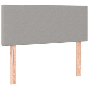 vidaXL Zagł&oacute;wek do ł&oacute;żka, jasnoszary, 80x5x78/88 cm, tkanina