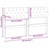 vidaXL Tapicerowane wezgłowie Ciemnoszary 135 cm Lite drewno sosnowe