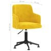 vidaXL Obrotowe krzesło biurowe, musztardowe, tapicerowane aksamitem
