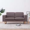 vidaXL Sofa 2-osobowa, tapicerowana tkaniną, taupe