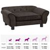 vidaXL Sofa dla psa, brązowa, 72x45x30 cm, pluszowa