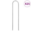 vidaXL Kołki gruntowe w kształcie litery U, 25 szt., 15x3,5 cm, stal