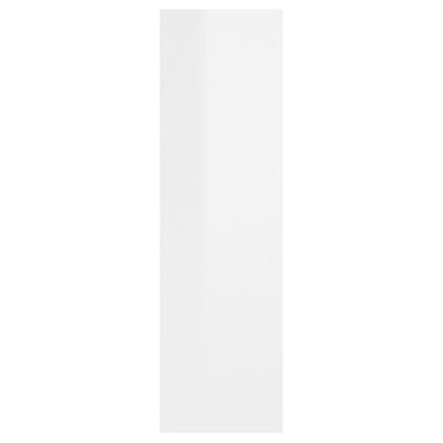 vidaXL Półka ścienna, wysoki połysk, biała, 75x16x55 cm, płyta wiórowa