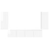 vidaXL Zestaw szafki pod telewizor na ścianę 4 pcs Wysoki połysk biały