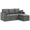 vidaXL Sofa Ciemnoszary 198 x 134 x 80 cm Aksamit
