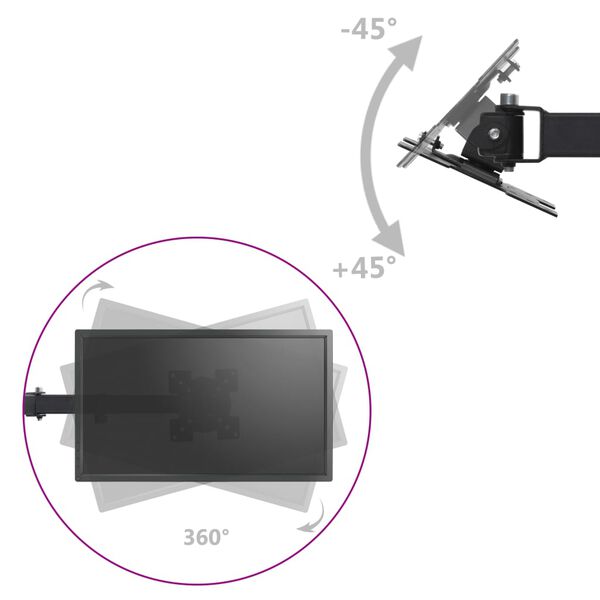 vidaXL Potr&oacute;jny stojak biurkowy na monitory, 13"-23"