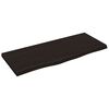 vidaXL P&oacute;łka, ciemnobrązowa, 100x40x(2-4) cm, wykończone drewno dębowe