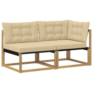 vidaXL Zestaw sof narożnych z poduszką Biały 162,5 x 83 x 73 cm