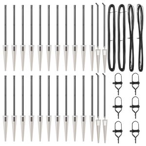 vidaXL Słupek ogrodzeniowy. Inny 26 pcs Szary 3,2 x 3,2 x 120 cm Stal