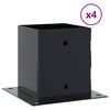 vidaXL Podstawy słupk&oacute;w kwadratowe 4 szt. Antracyt 121x121 mm