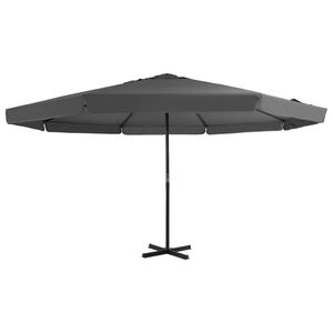 vidaXL Parasol ogrodowy na słupku aluminiowym, 500 cm, antracytowy