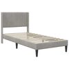 vidaXL Ramka ł&oacute;żka Z zagł&oacute;wkiem Jasnoszary 80 x 200 cm Aksamit