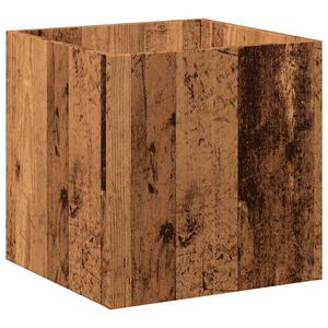 vidaXL Donica, stare drewno, 40x40x40 cm, materiał drewnopochodny