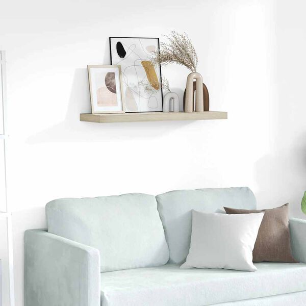 vidaXL P&oacute;łka ścienna, kolor dębowy, 80 x 23,5 x 3,8 cm, MDF