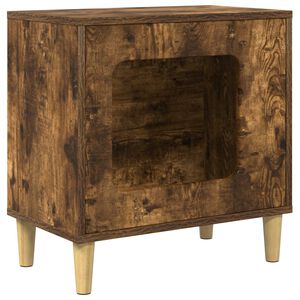 vidaXL Koty Dom Dąb wędzony 51 x 30 x 52 cm Materiał drewnopochodny