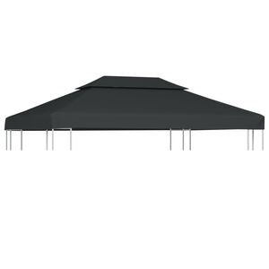 vidaXL Zadaszenie altany, 2-poziomowe, 310 g/m&sup2;, 4 x 3 m, antracytowe