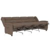 vidaXL Rozkładany fotel masujący, 4-os., kolor taupe, obity tkaniną