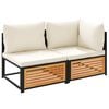 vidaXL Sofa ogrodowa z poduszkami, 2-osobowa, lite drewno akacjowe