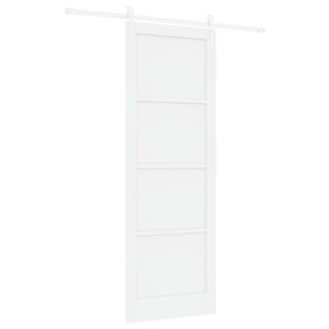 vidaXL Drzwi przesuwne ORKDAL Biały 83 x 232 cm Lite drewno sosnowe