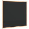 vidaXL Tablica kredowa z ramą z litego drewna sosnowego, czarna, 60x55 cm
