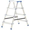 vidaXL Dwustronna drabinka aluminiowa, 4 stopnie, 90 cm