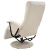 vidaXL Rozkładany fotel telewizyjny, kremowy, sztuczna sk&oacute;ra