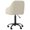 vidaXL Obrotowe krzesło stołowe, kremowe, obite aksamitem