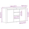 vidaXL Bufet Dąb Sonoma 120 x 36 x 69 cm Materiał drewnopochodny