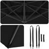 vidaXL Parasol romański z bocznym mocowaniem Czarny i czarny