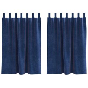 vidaXL Zasłony zaciemniające 2 szt. Ciemnoniebieski 140 x 140 cm Welur