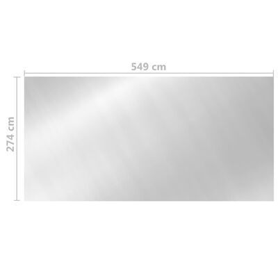 vidaXL Folia na basen, srebrna, 549x274 cm, PE