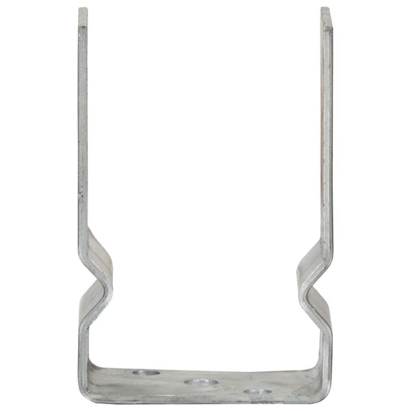 vidaXL Kotwy do słupk&oacute;w, 12 szt., srebrne, 9x6x15 cm, stal