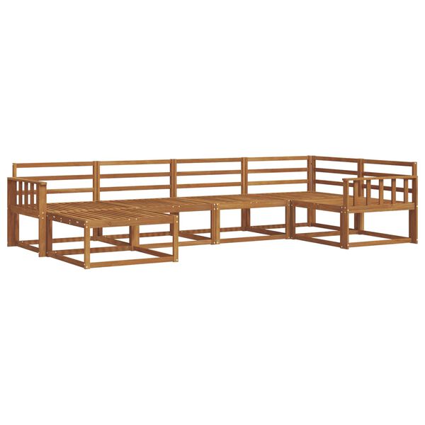vidaXL Zestaw sof na zewnątrz 6 pcs Naturalny Lite Drewno Akacji