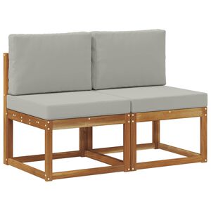 vidaXL 2 Sztuka Środkowa sofa ogrodowa Lite Drewno Akacji Naturalny