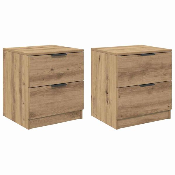 vidaXL Szafka Nocna z szufladą 2 pcs Dąb rzemieślniczy 45 x 39 x 50cm