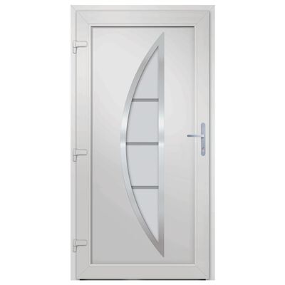 vidaXL Drzwi wejściowe, antracytowe, 98x200 cm, PVC