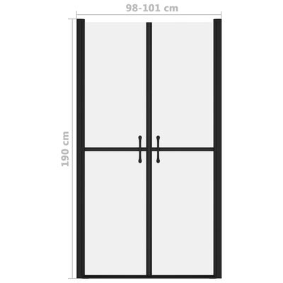 vidaXL Drzwi prysznicowe, szkło mrożone ESG, (98-101)x190 cm