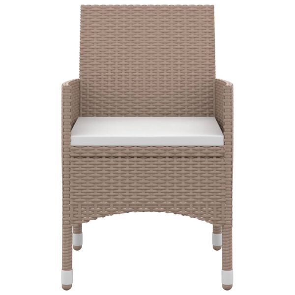 vidaXL 5-cz. zestaw mebli ogrodowych z poduszkami, rattan PE i szkło